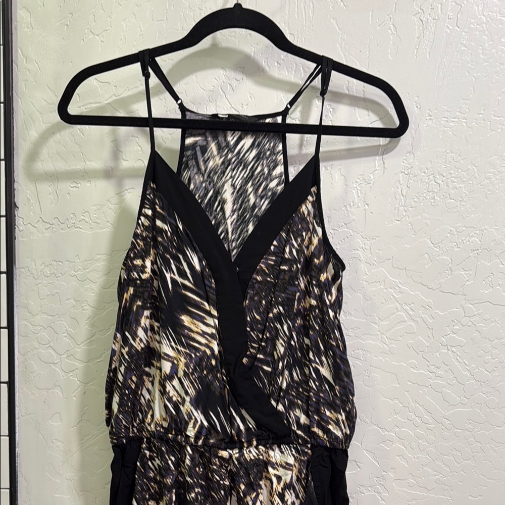 Banana Republic Black and Cream Jumpsuit